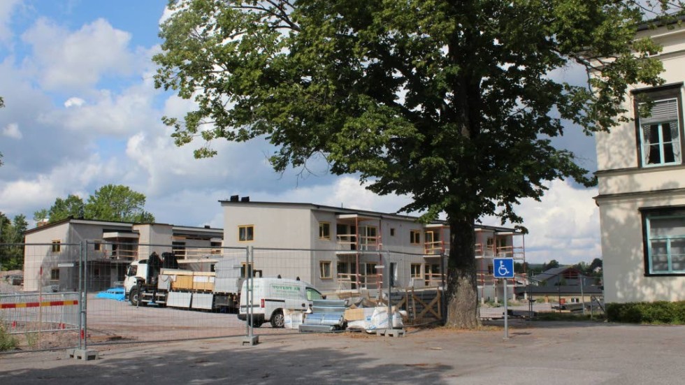 Bygget av det nya trygghetsboendet i Gamleby fortskrider planenligt.