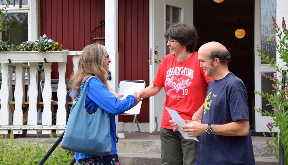 Fr.v. Lena Käcker Johansson, Linda och Rick Veen samt Ingvald Abrahamsson.