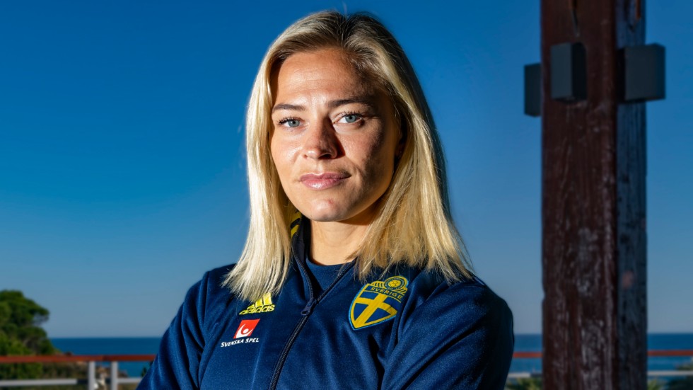 Fridolina Rolfö under landslagsturneringen Algarve Cup i Portugal nyligen.