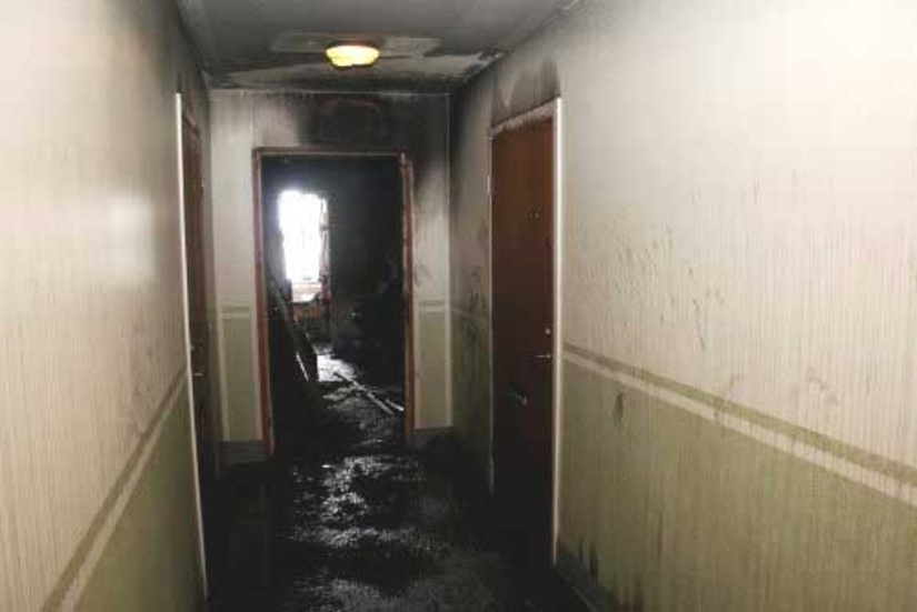 En kvinna omkom i en lägenhetsbrand under natten till tisdag.
