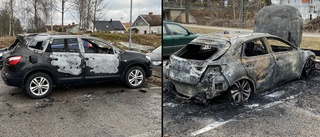 Bilbrandsvåg i Katrineholm – bilar brann på fyra platser inom loppet av en halvtimme