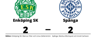 Delad pott när Enköping SK tog emot Spånga