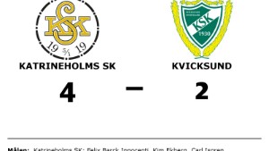 Seger för Katrineholms SK mot Kvicksund i spännande match
