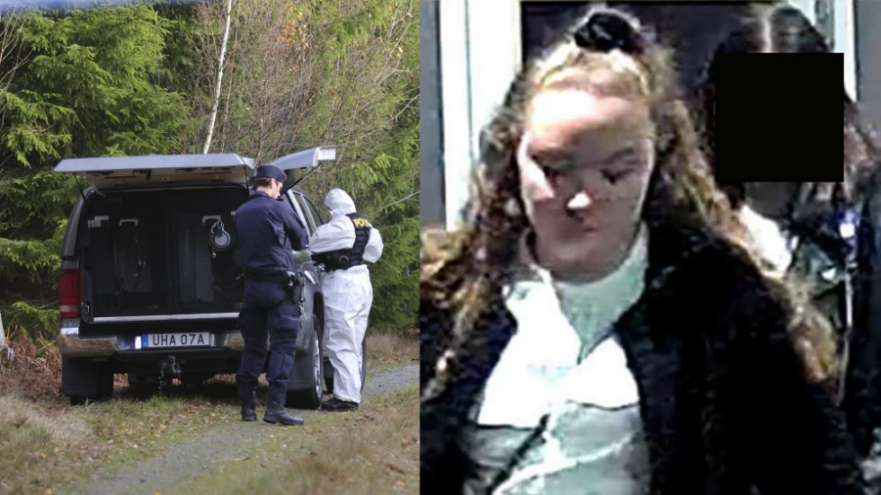 På fredagen åtalades två unga kvinnor för mord och gravfridsbrott efter att Tove, 21, försvunnit. På bilden till vänster syns Tove när hon lämnar nattklubben Nöjet i Vetlanda, där hon sist syns i livet.