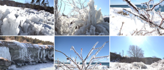 BILDEXTRA: Förtjusande isformationer på Södra Hällarna