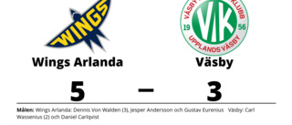 Missat kval för Wings Arlanda trots seger mot Väsby