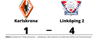 Linköping 2 segrare borta mot Karlskrona