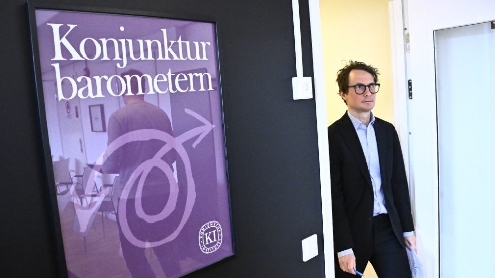 Konjunkturinstitutet (KI), med generaldirektör Albin Kainelainen, redovisar barometer. Arkivbild