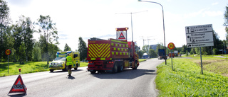 Lastbil krockade med personbil i Luleå