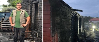 Stuga förstördes helt i branden – stora skador på plantskolan