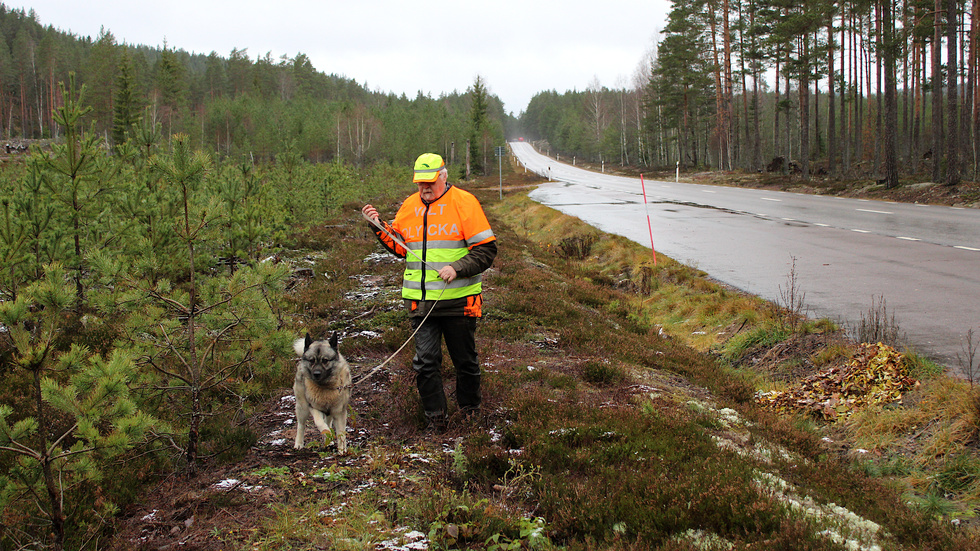 Kenneth Carlsson är eftersöksjägare, samordnare och kontaktperson vid viltolyckor i Hultsfreds kommun.