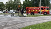 Räddningstjänsten släckte brinnande moped