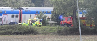 Tågstopp efter olycka vid Sjösa