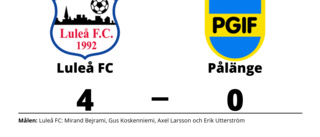 Luleå FC segrade mot Pålänge på hemmaplan