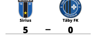 Sirius utklassade Täby FK på hemmaplan