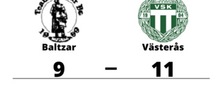 Baltzar föll mot Västerås med 9-11