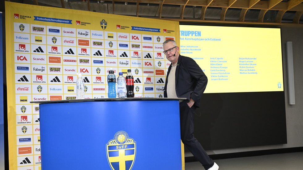 Janne Andersson presenterar sin sista landslagstrupp som förbundskapten.