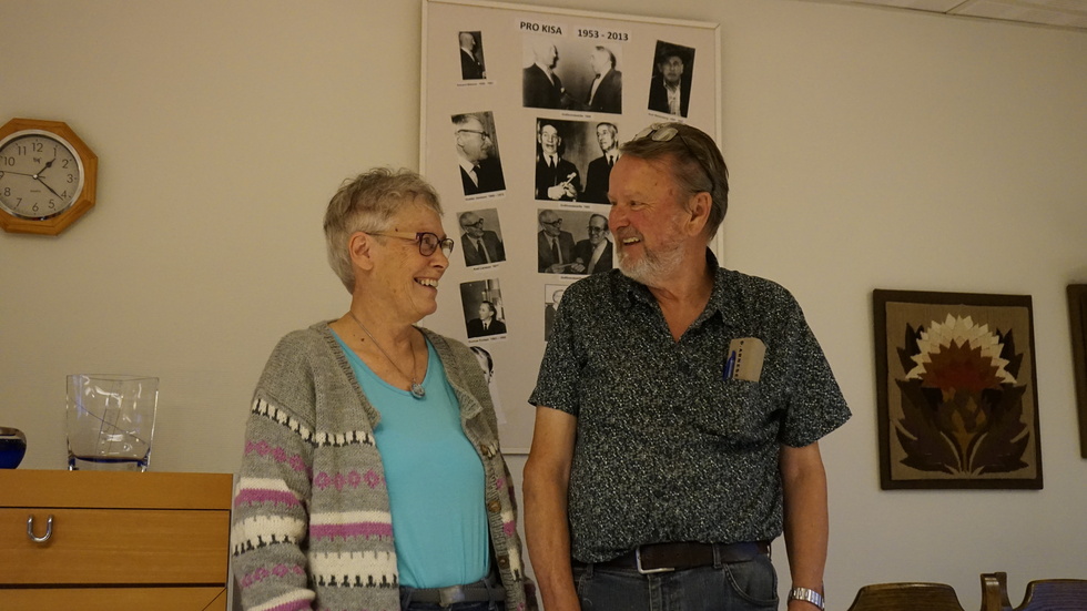 I samlingsrummet finns bilder på tidigare ordföranden i PRO. Bo Ohlsson och Anette Nystrand Svensson.
