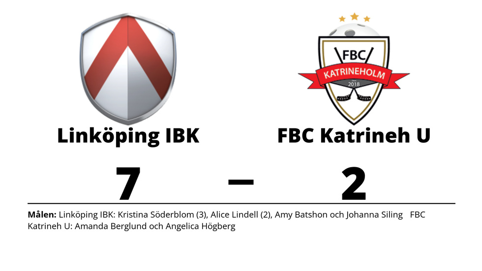 Linköping IBK Ungdom vann mot FBC Katrineholm U-lag