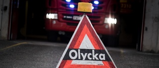 Olycka på E4 vid länsgränsen nära Stavsjö