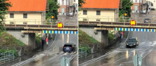 Översvämningar på nya Västerviksvägen väcker frågetecken: "Det var lagom bilarna kom igenom" • Kommunens förklaring