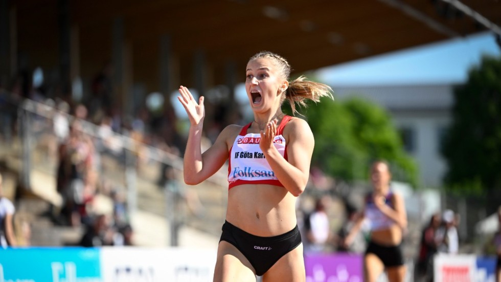Hanna Karlsson tog silver i 400 meter häck i JVM i Colombia. Arkivbild.