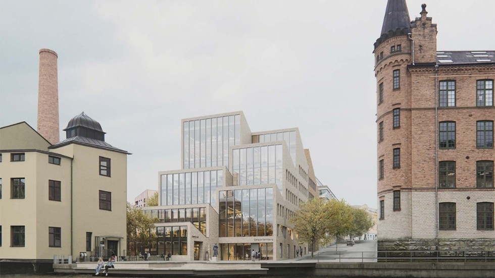 Förslaget till ny byggnad vid Kopparhammaren är ett exempel på hur gatubilden i Norrköping förstörs, anser Sverigedemokraterna Zack Jacobsson och Christopher Jarnvall.