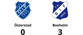 Boxholm segrade mot Österstad på bortaplan