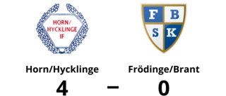 Horn/Hycklinge vann hemma mot Frödinge/Brant