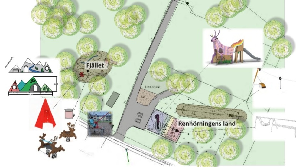 The playground's suggested new layout.