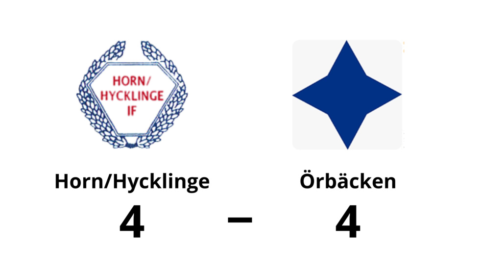Horn/Hycklinge spelade lika mot FC Örbäcken