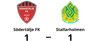 Oavgjort i toppmötet mellan Södertälje FK och Stallarholmen