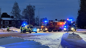 Bilar i kollision i korsning på Bergnäset 