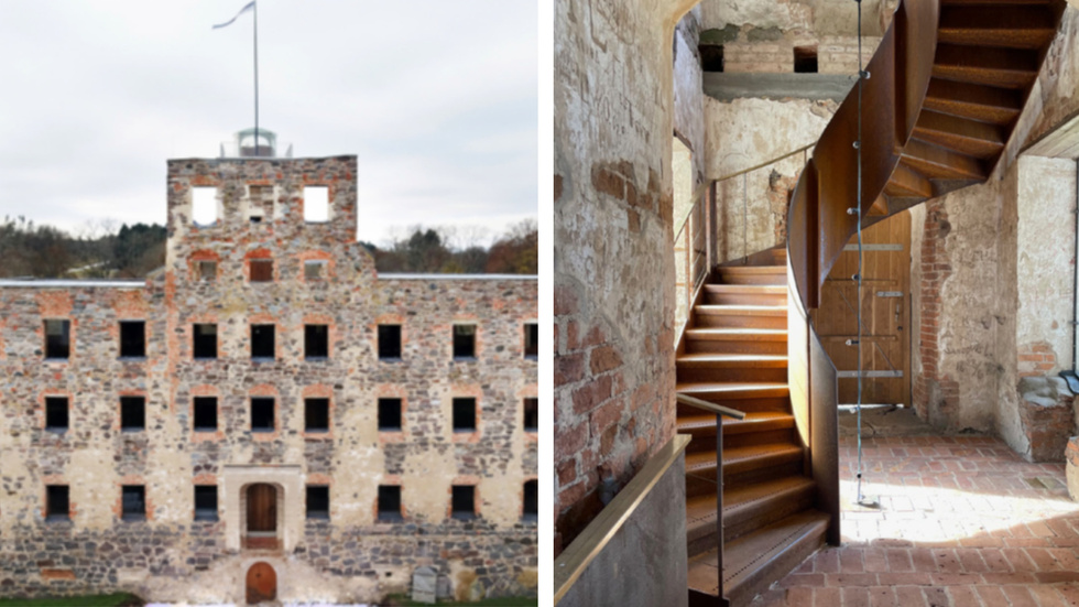 Renoveringen av Stjänorps slottsruin, vid Roxen, får Östergötlands arkitekturpris.  