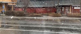 Bakslag i Nyköping – snön vräkte ner