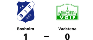Vadstena föll med 0-1 mot Boxholm