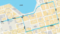 Karta: Studentflakens väg genom Luleå och Boden