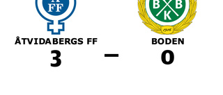 Åtvidabergs FF vann hemma mot Boden