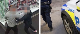 Här går butikstjuven till attack mot väktaren