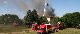 Boende evakuerade vid storbrand i Linköping
