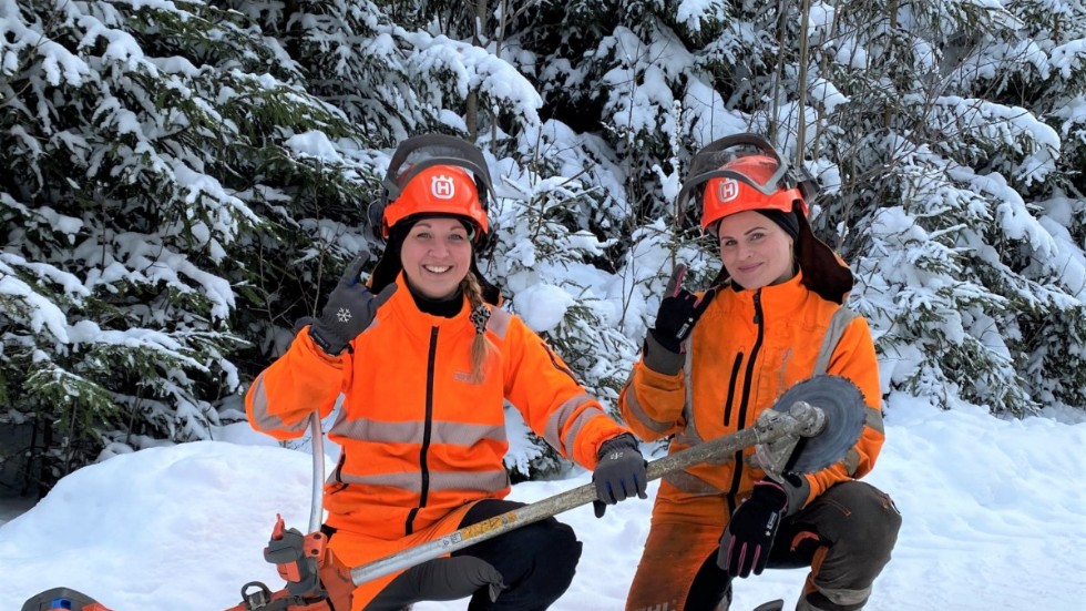 Anna Andersson och Evelina Jonasson har tillsammans startat ett nytt företag i skogsbranschen.