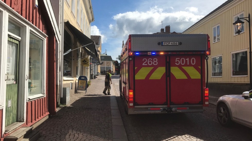 Räddningstjänsten fick på måndagsförmiddagen rycka ut till en befarad brand på Storgatan. 