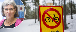 Nu skyltas cykelförbudet i motionsspår – kan ge böter