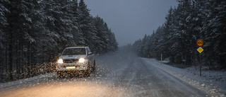 Norrländsk snösmocka drar in över länet: "Svagare här"