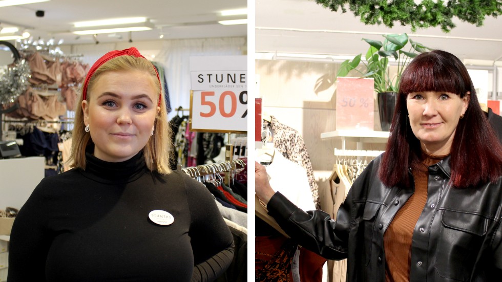 Jennifer Lood på Stuneks (till vänster) och Jessica Wärnström på Downstairs (till höger) vittnar båda om att det varit betydligt färre kunder på annandagen än vanligt. 