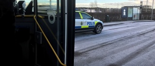 Polisen gjorde tillslag ombord på buss
