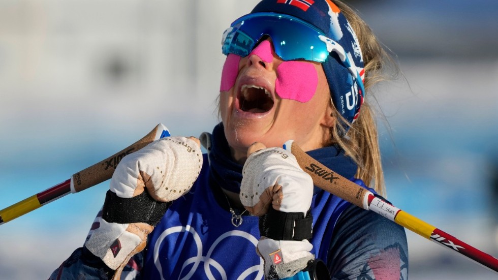 Therese Johaug tog karriärens första OS-guld.