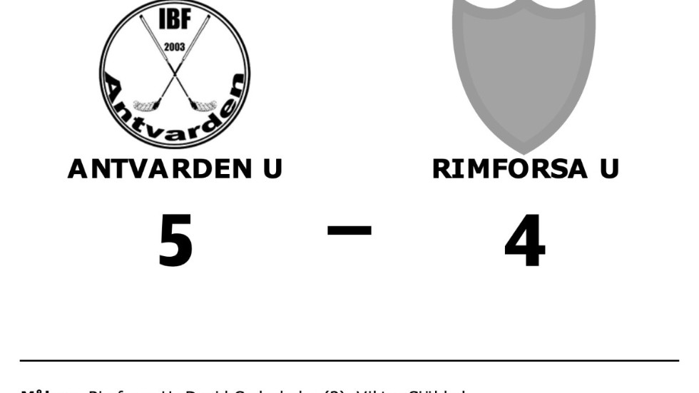 IBF Antvarden U-lag vann mot Rimforsa IF U-lag