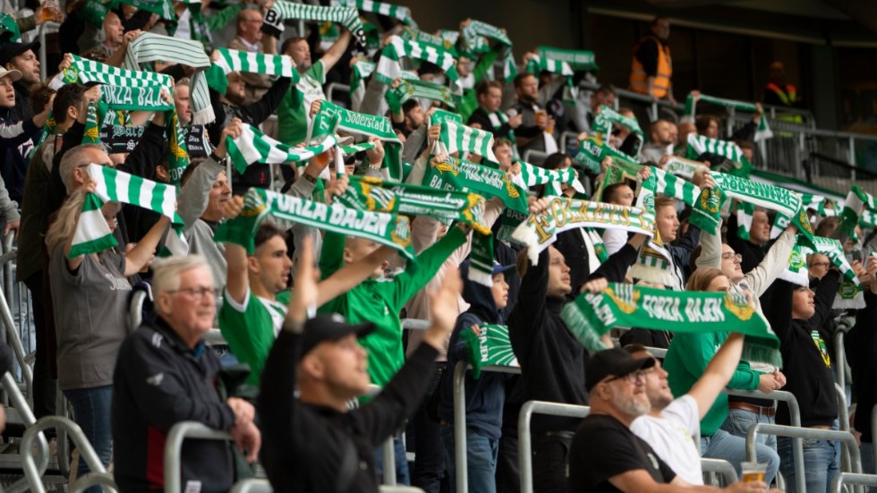 Hammarbys supportrar på Tele2 arena. Arkivbild.