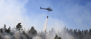 Skogsbranden under kontroll – se bilderna från insatsen